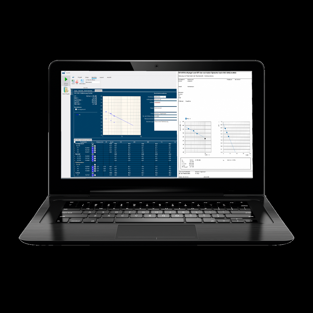 Nor850 Reporting software (850/RA): Room acoustics according to ISO 3382 image