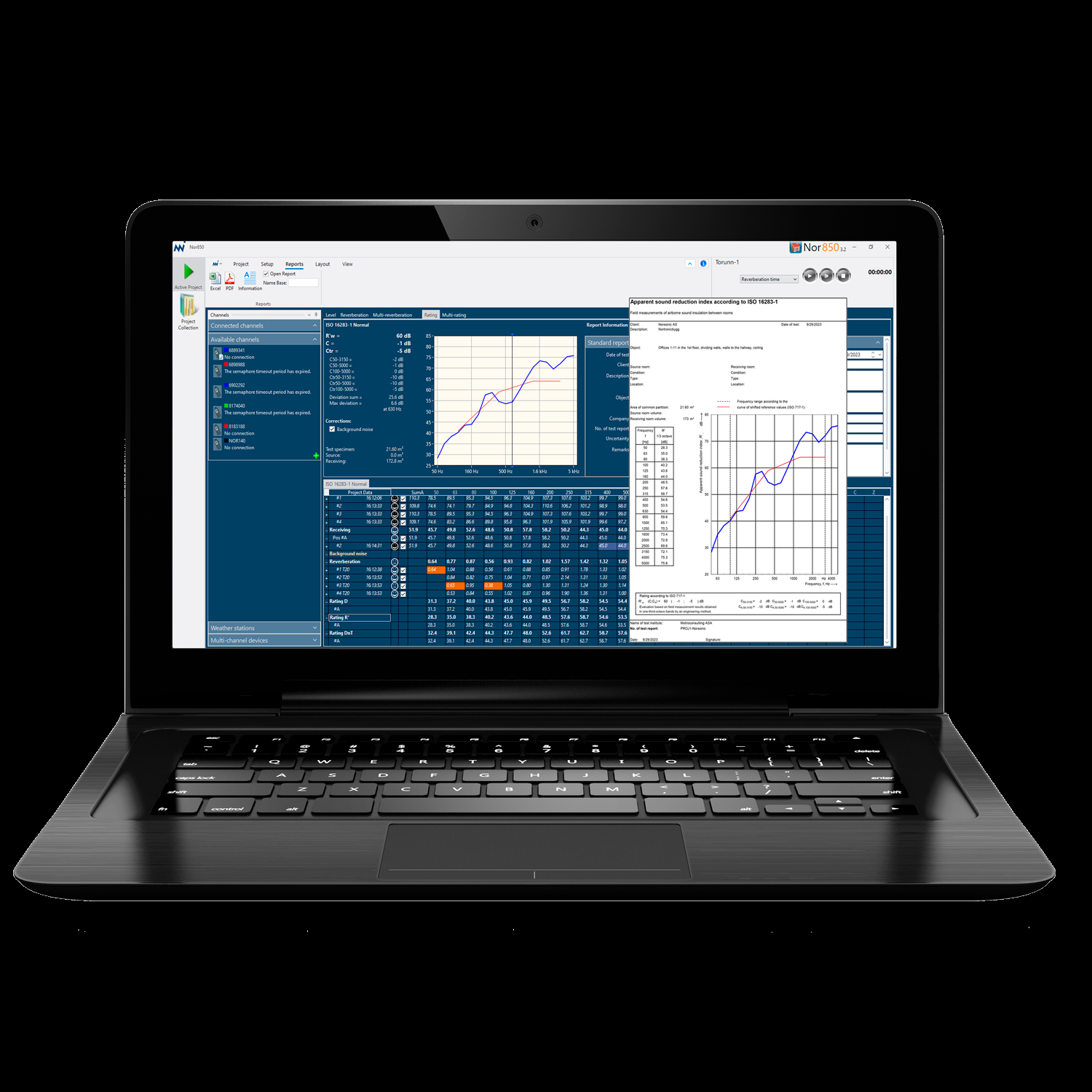 Nor850 Reporting software image